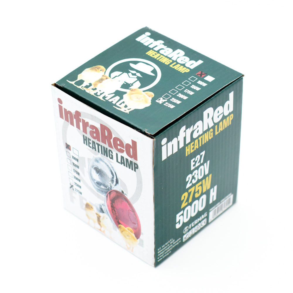 Bec infrarosu Fermag 275W E27 rosu pentru pui purcei miei reptile
