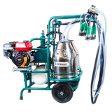 Aparat de muls cu 2 posturi, 2 bidoane inox 30 L, motor termic