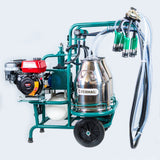 Aparat de muls cu 2 posturi, 2 bidoane inox 30 L, motor termic