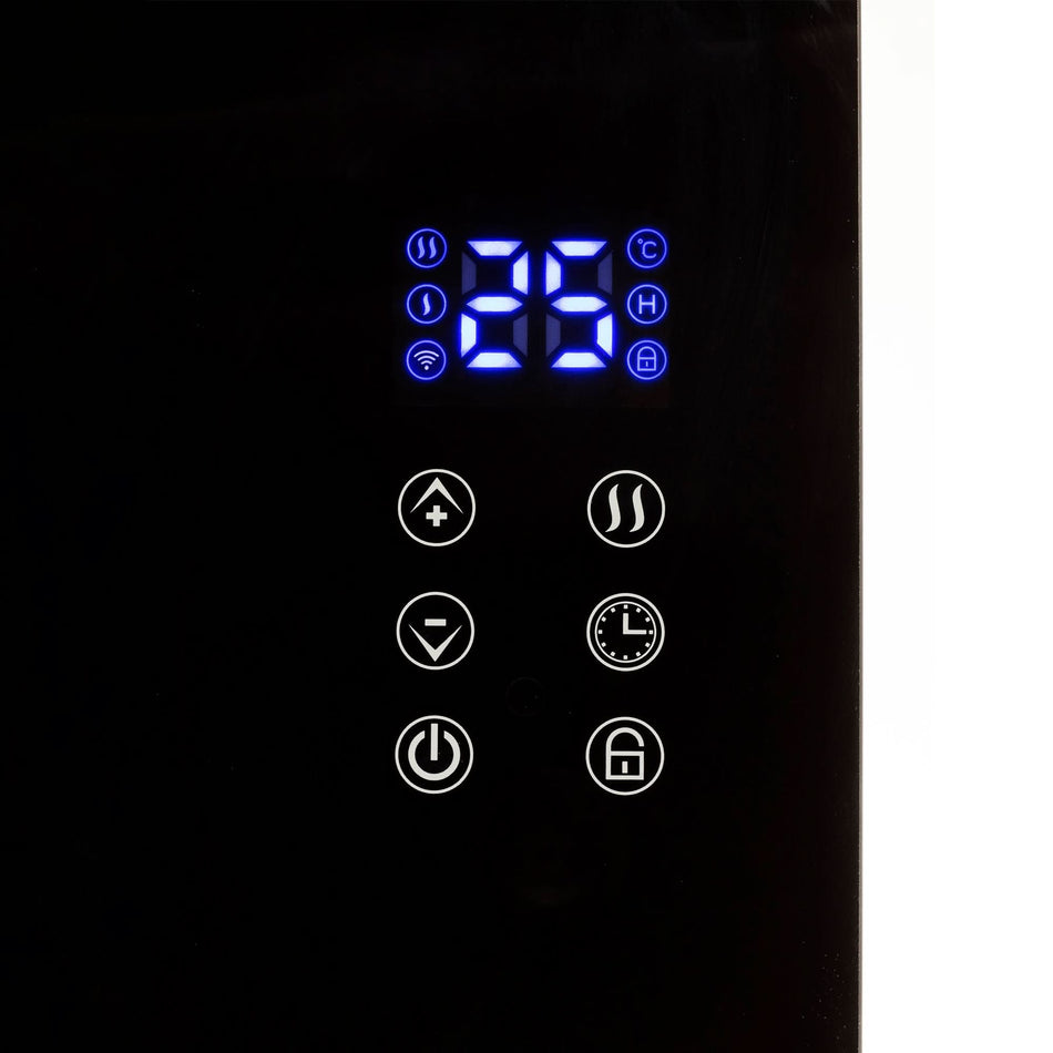 Radiator electric smart FK 430 WIFI, 2000W, control prin aplicatie, sticla securizata, montaj pe perete sau podea, WiFi, termostat electronic, IPX4