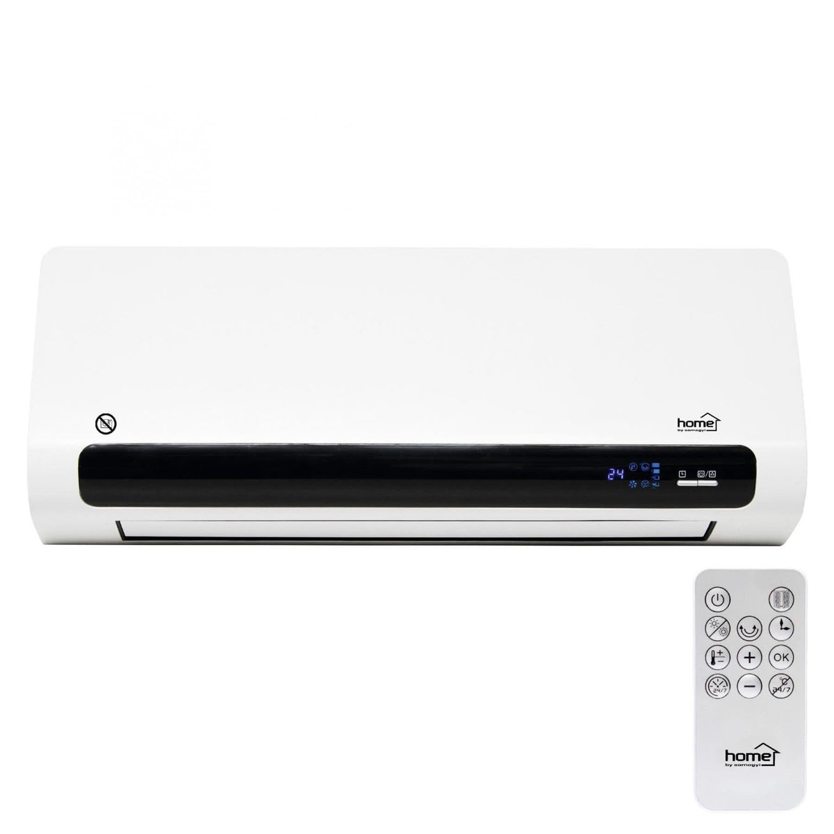 Aeroterma de perete FKF 65221, 2200W, cu ventilator, termostat digital, program saptamanal si telecomanda
