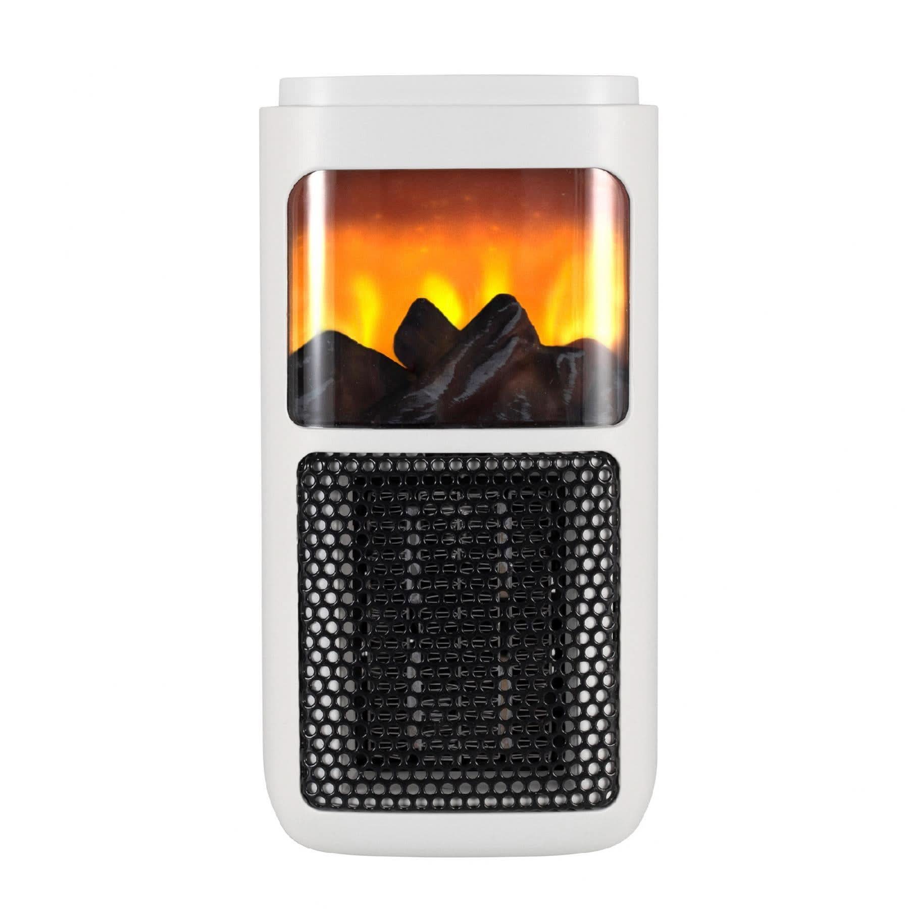 Mini incalzitor ceramic Zep Home FKH 401, 400W, portabil, cu termostat si timer, alb