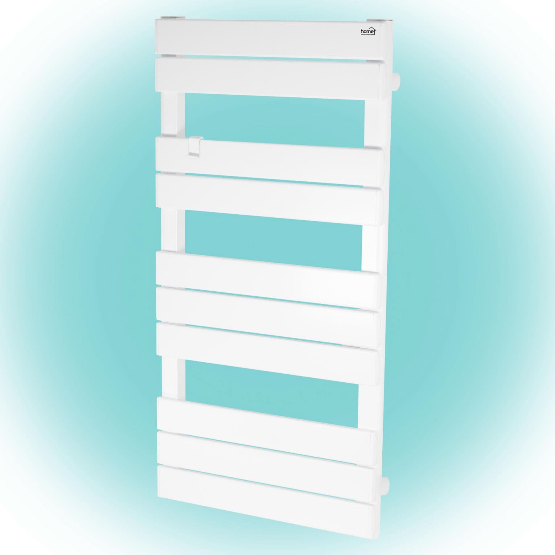 Calorifer electric baie Home FKTW 502, 500W, montaj perete, telecomanda LCD, termostat electronic, programare saptamanala, alb