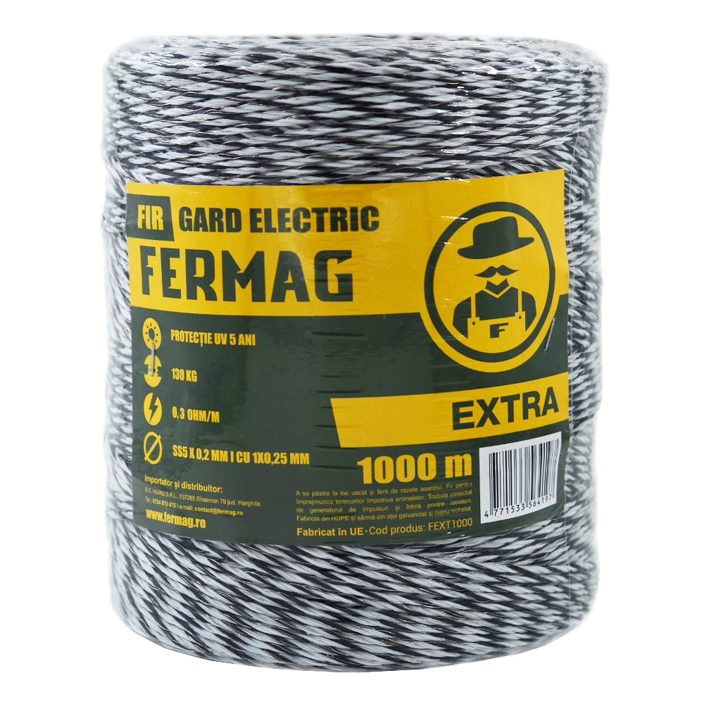 Fir gard electric FERMAG ZEP EXTRA, 1000 m, 6 conductori, PROFESIONAL