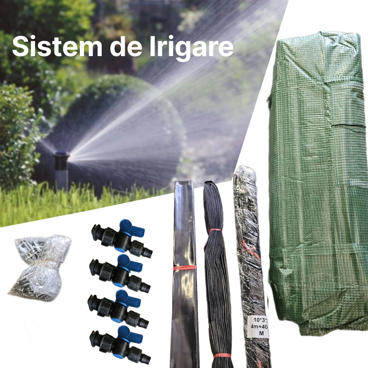 Solar gradina tip tunel 3x6x2 m folie UV4 180g cadru otel galvanizat