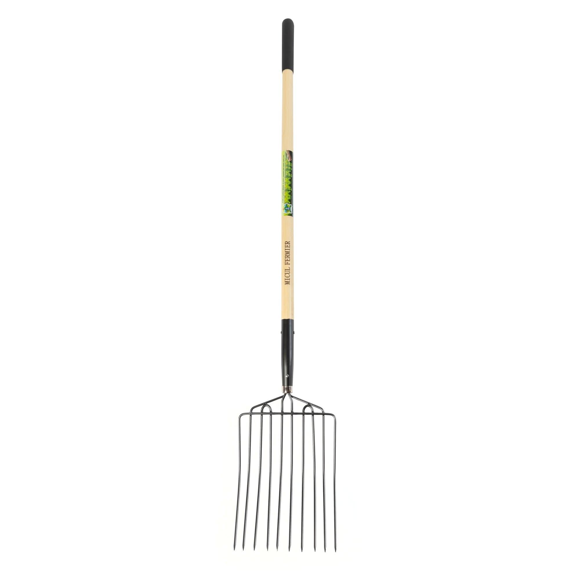 Furca gunoi grajd Micul Fermier GF-2449 cu 10 dinti, maner lemn, 1600mm - ZEP.RO - Ți-e la îndemână!