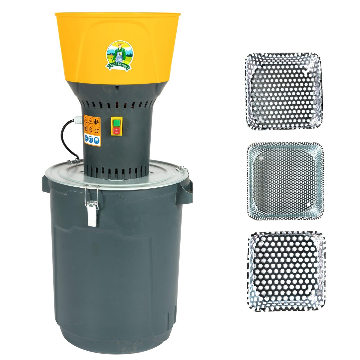 Moara electrica MICUL FERMIER GF-2452, 1300 W, 19000 rpm, cu galeata plastic 50 L - ZEP.RO - Ți-e la îndemână!