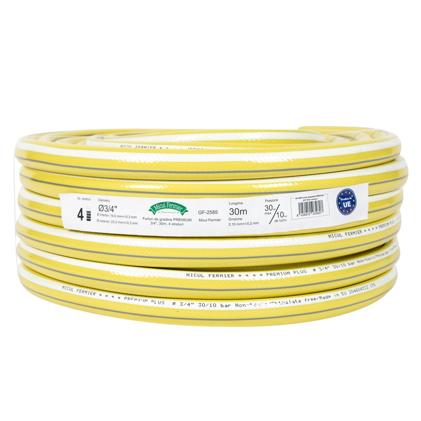 Furtun de gradina Premium Micul Fermier, 3/4'' 30m, 4 straturi, PVC, 3 Bar - ZEP.RO - Ți-e la îndemână!