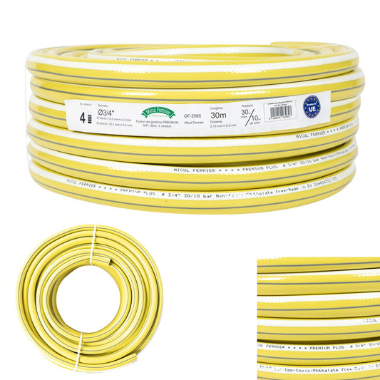 Furtun de gradina Premium Micul Fermier, 3/4'' 30m, 4 straturi, PVC, 3 Bar - ZEP.RO - Ți-e la îndemână!