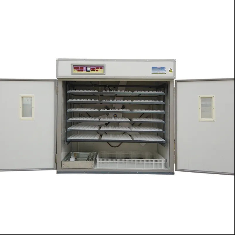 Incubator industrial automat ZEP  1584 pentru oua, capacitate foarte mare, control digital, intoarcere automata, ovoscop integrat