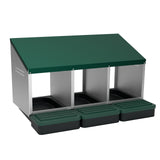 Cuibar pasari ZEP MG-03, 3 compartimente, cu picioare, metal galvanizat, colector oua