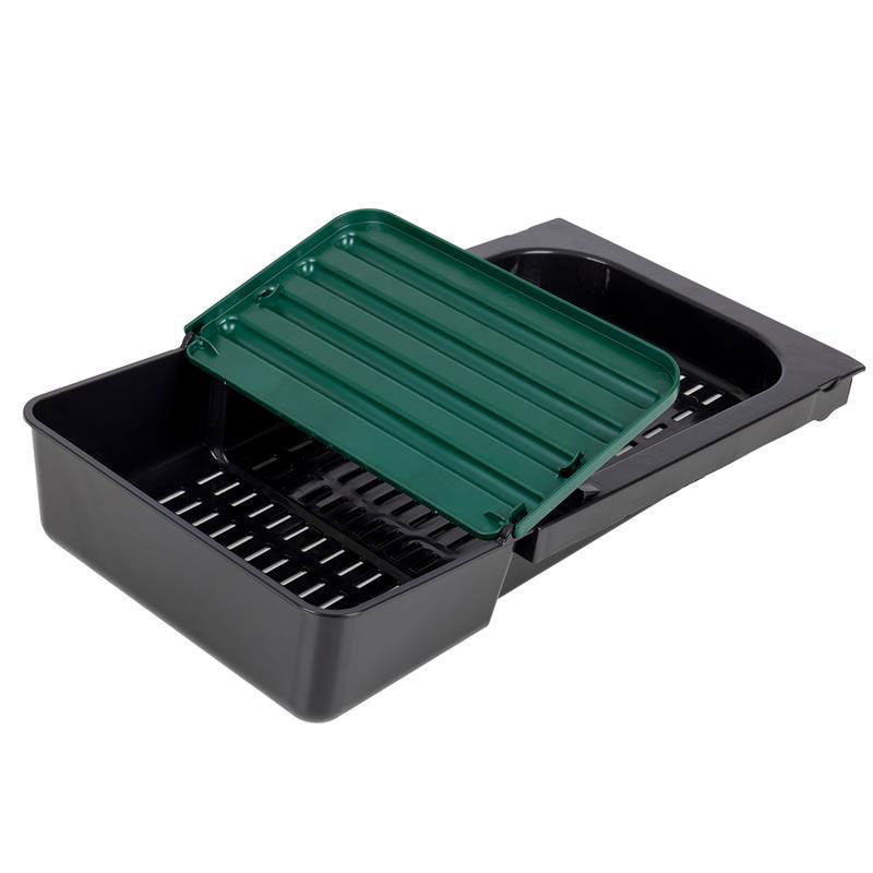 Cuibar pasari ZEP MG-03, 3 compartimente, cu picioare, metal galvanizat, colector oua