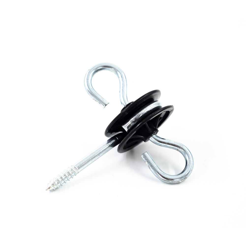 Set 4 izolatori poarta gard electric 360° pentru stalpi lemn