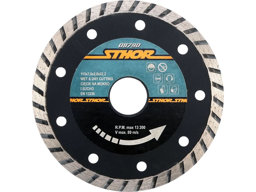 Disc diamantat turbo 115 mm x 2.7 mm, prindere H7 – taiere rapida si precisa