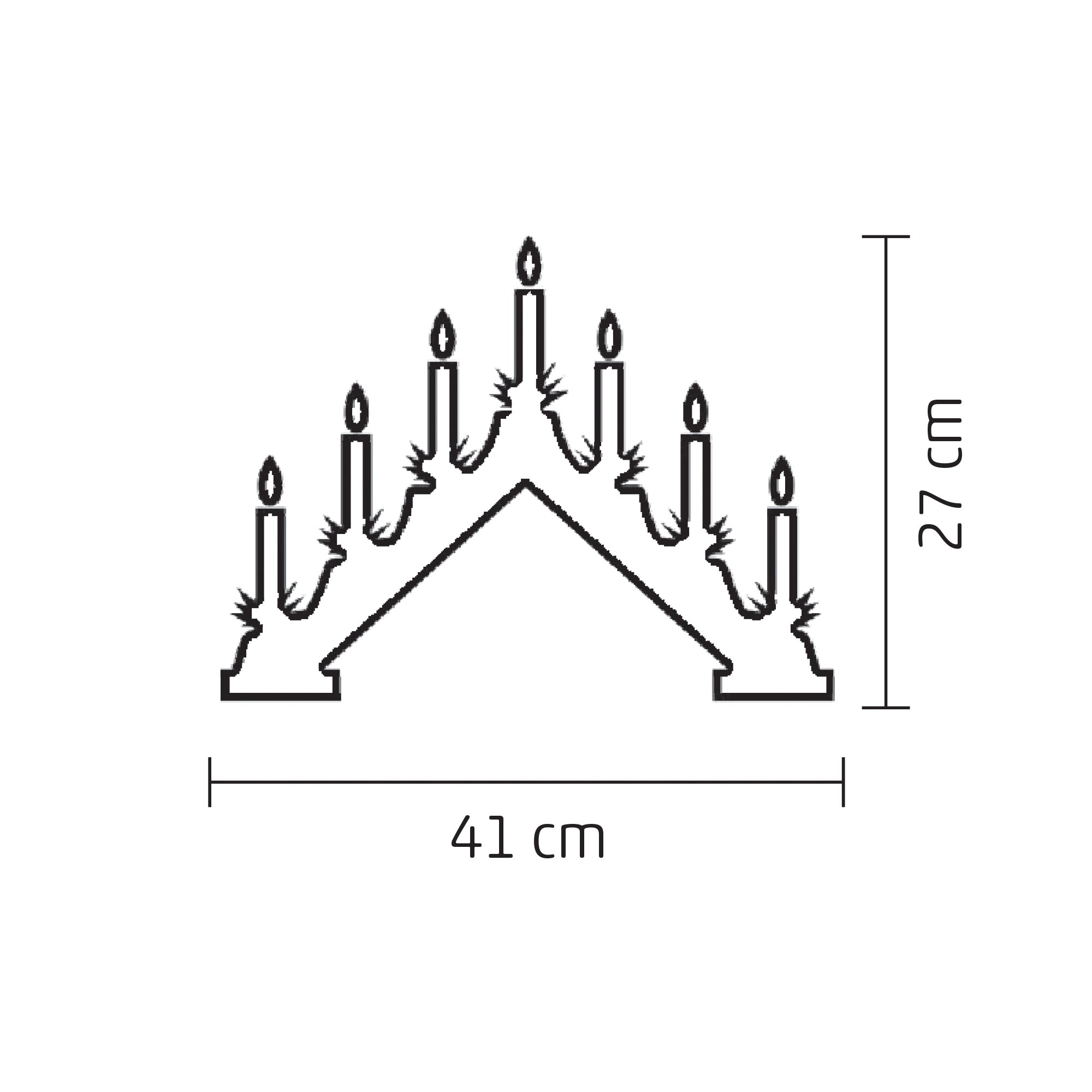 Suport lumanari decorativ Home Zep, 7 LED-uri, 41 x 27 cm, pe baterii