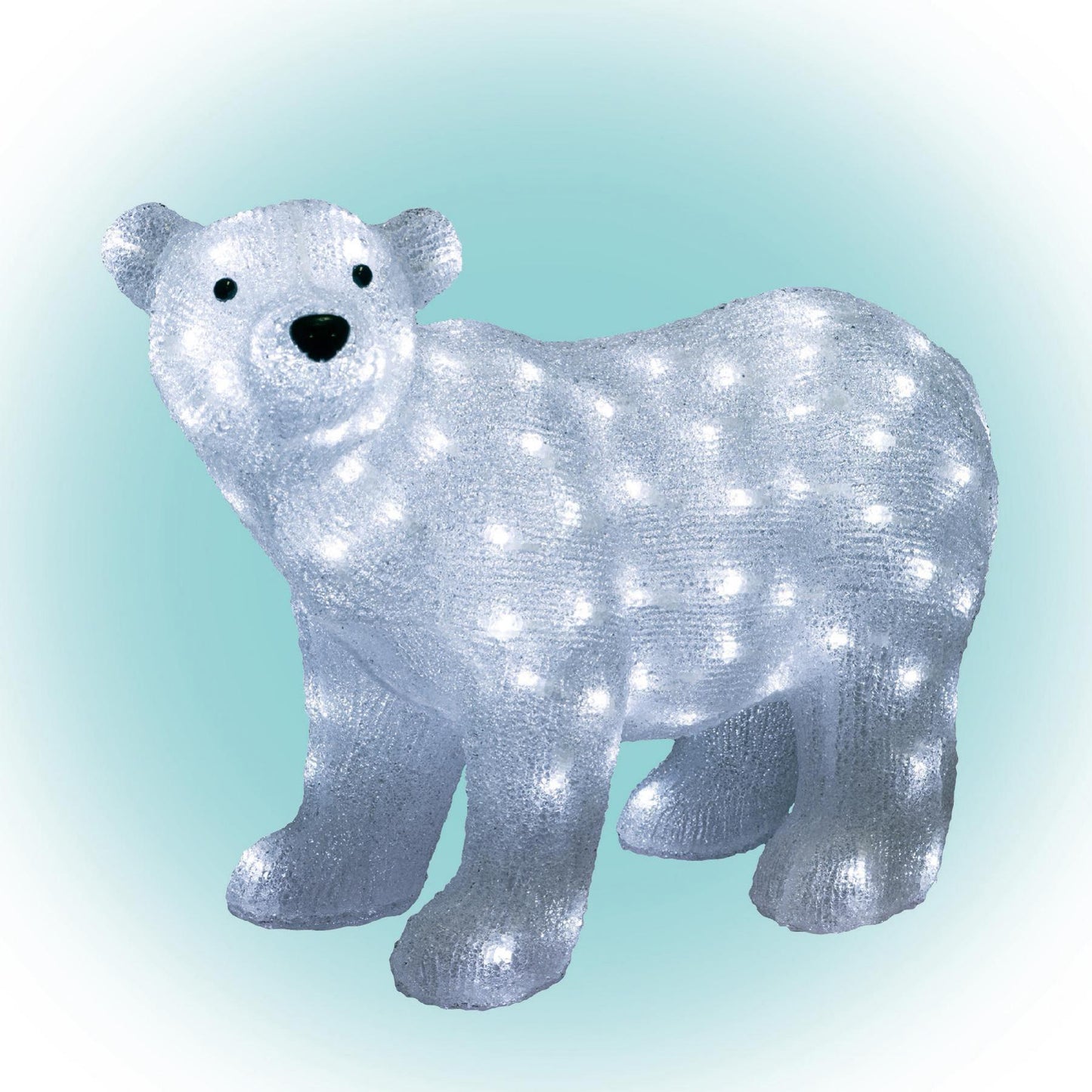 Decoratiune urs polar din acril Home Zep, 42 cm, 230V
