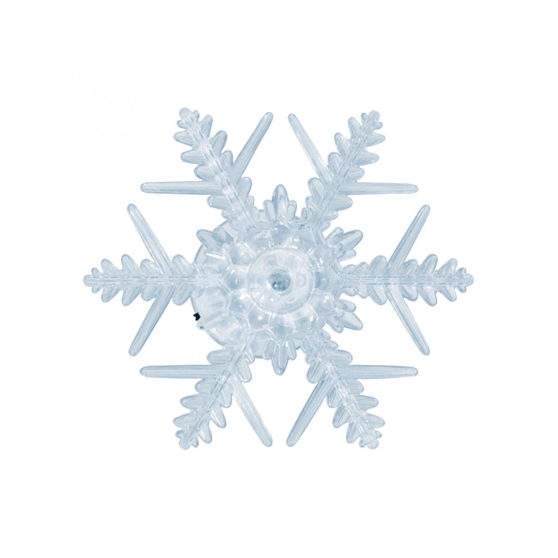 Decor pentru fereastra tip fulg de nea Home Zep, cu LED, 10 x 10 cm, pe baterii