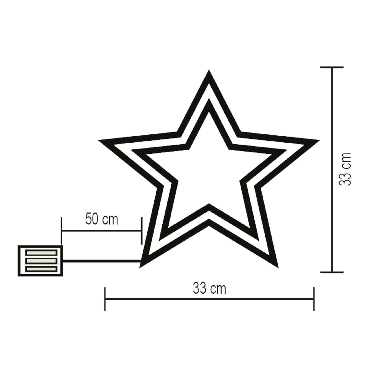 Decor Fereastra Home Zep, 35 LED-uri, Alb Cald, 33x33 cm, Pe Baterii