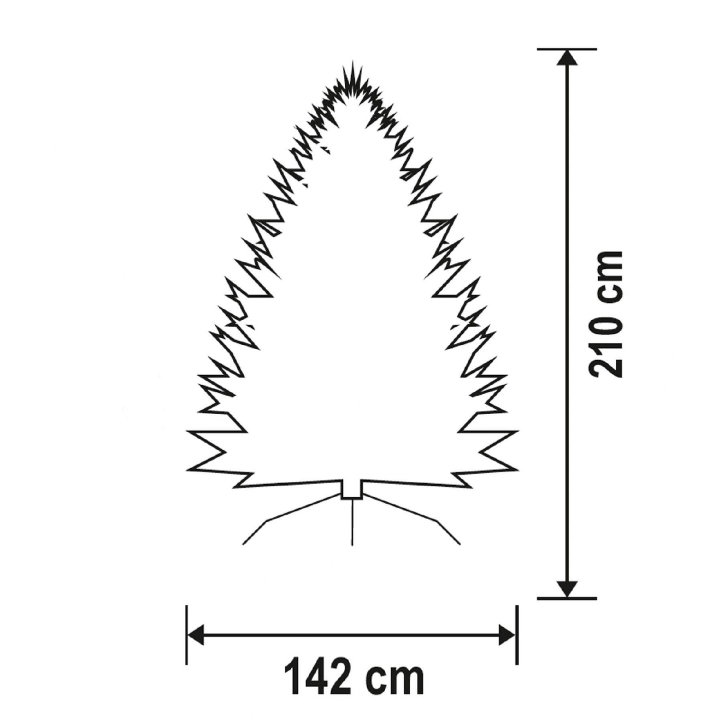 Brad artificial Home Zep, 210cm, cu talpa metalica