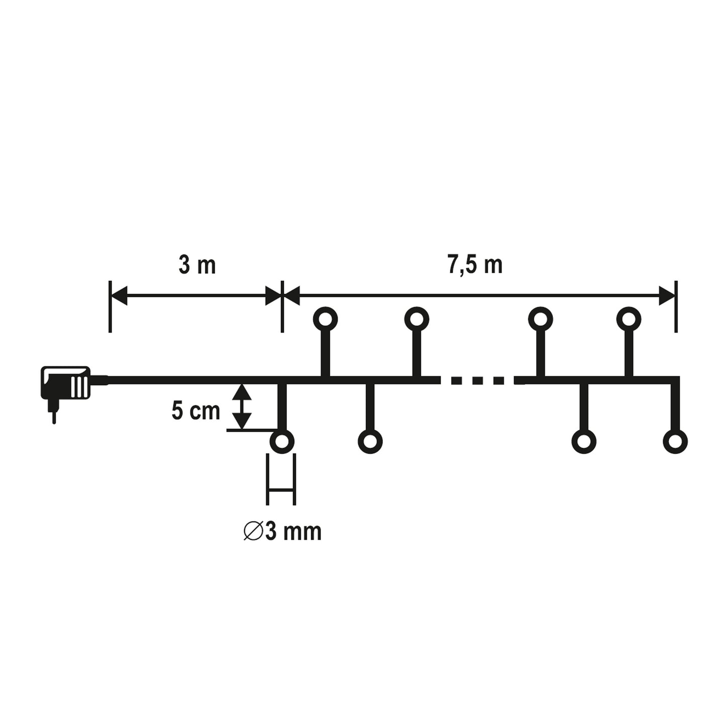 Ghirlanda cu 768 LED-uri Home Zep, 7.5m, multicolora, 8 functii