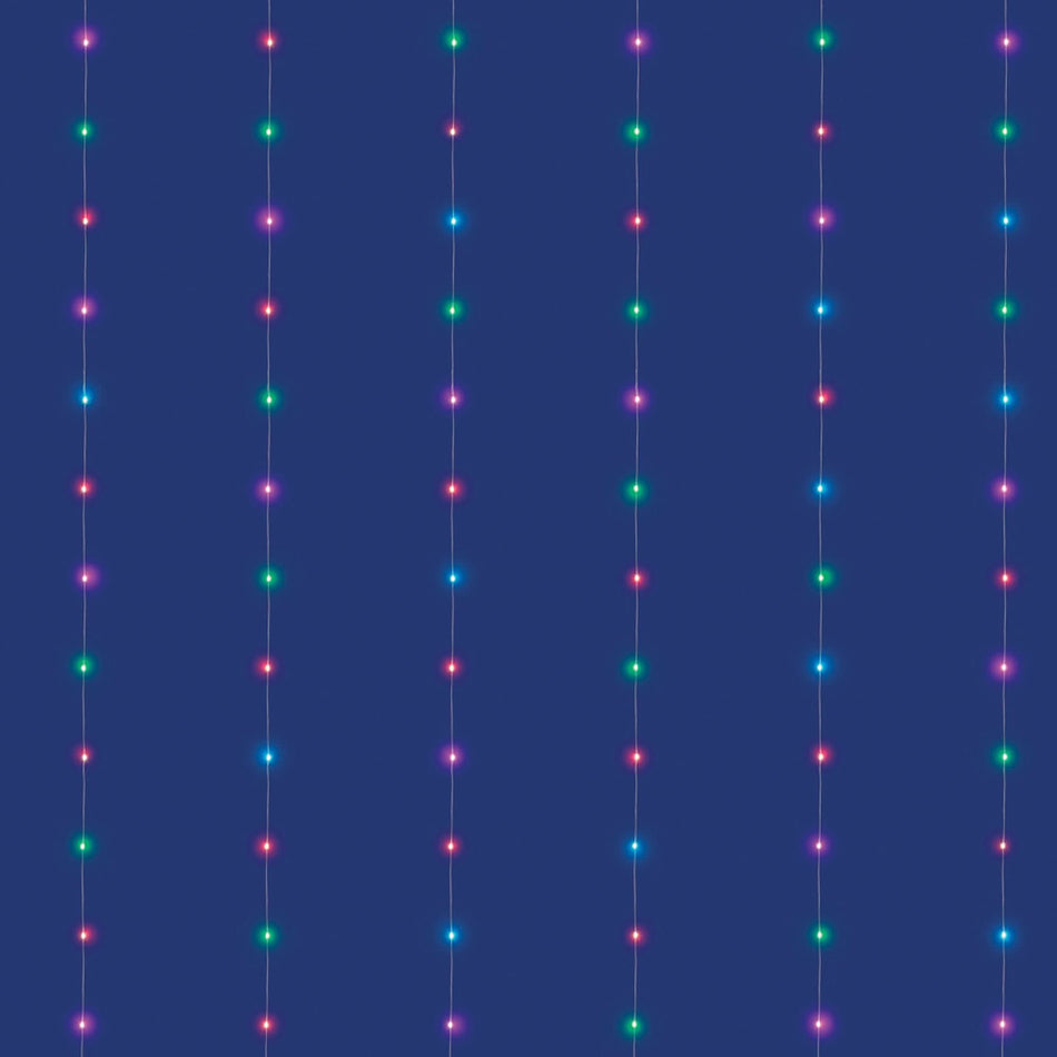 Perdea de lumini 120 LED-uri micro Smart Home Zep, 2x2m, multicolora, control din aplicatie