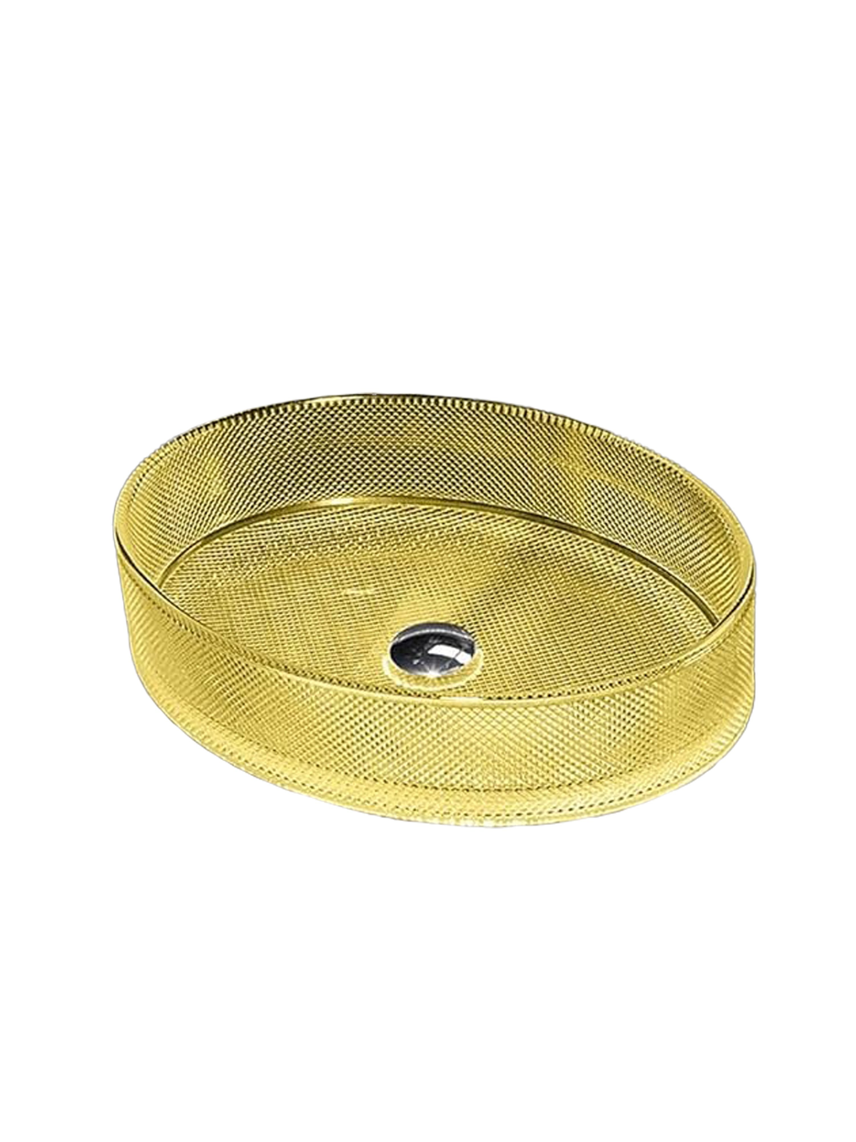 Lavoar din sticla securizata SanDonna Vela - Auriu