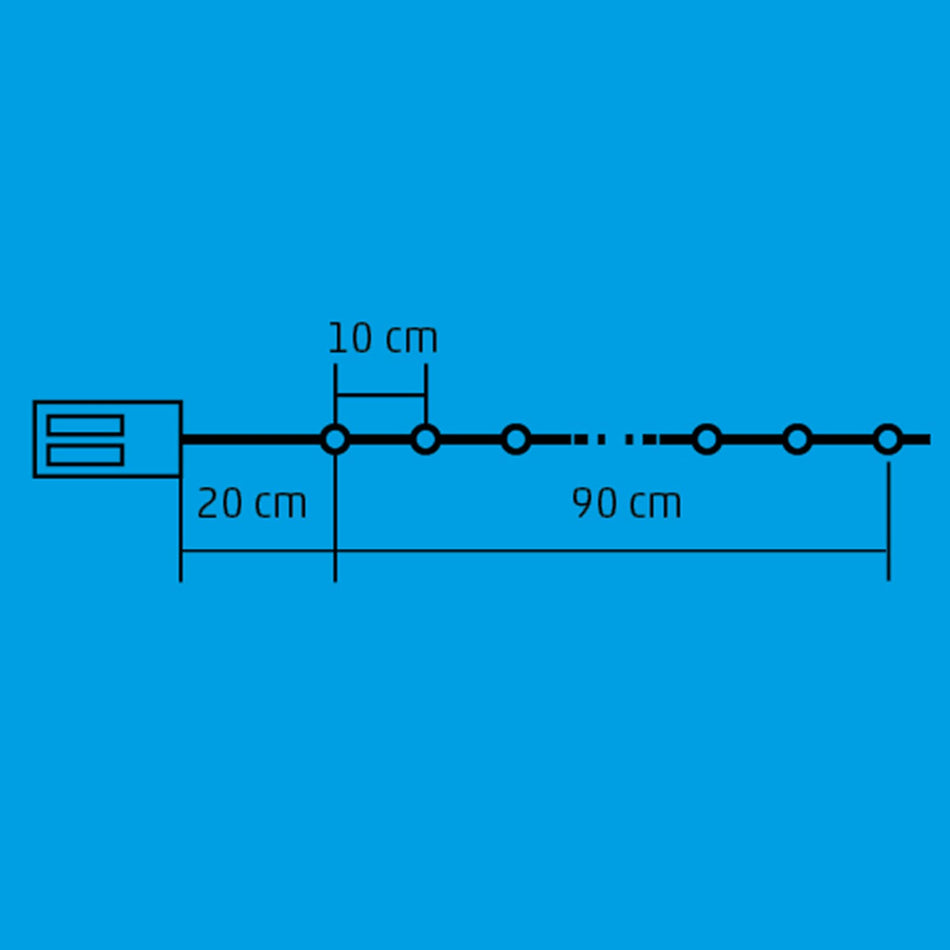 Ghirlanda cu stelute mini, 10 LED-uri Home Zep, 90cm, pe baterii