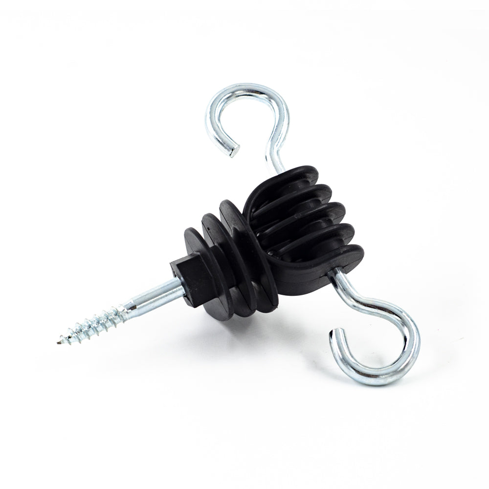 Set 4 izolatori poarta gard electric 360° pentru stalpi lemn