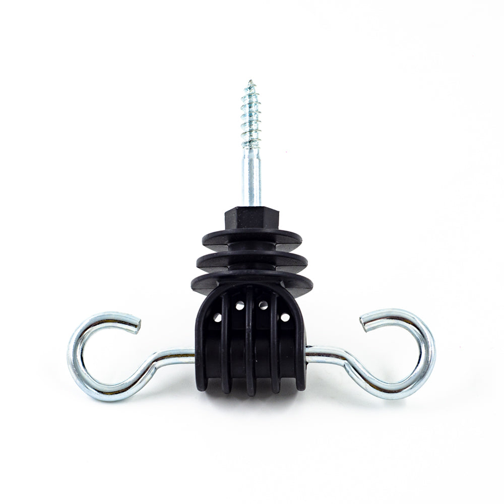 Set 4 izolatori poarta gard electric 360° pentru stalpi lemn