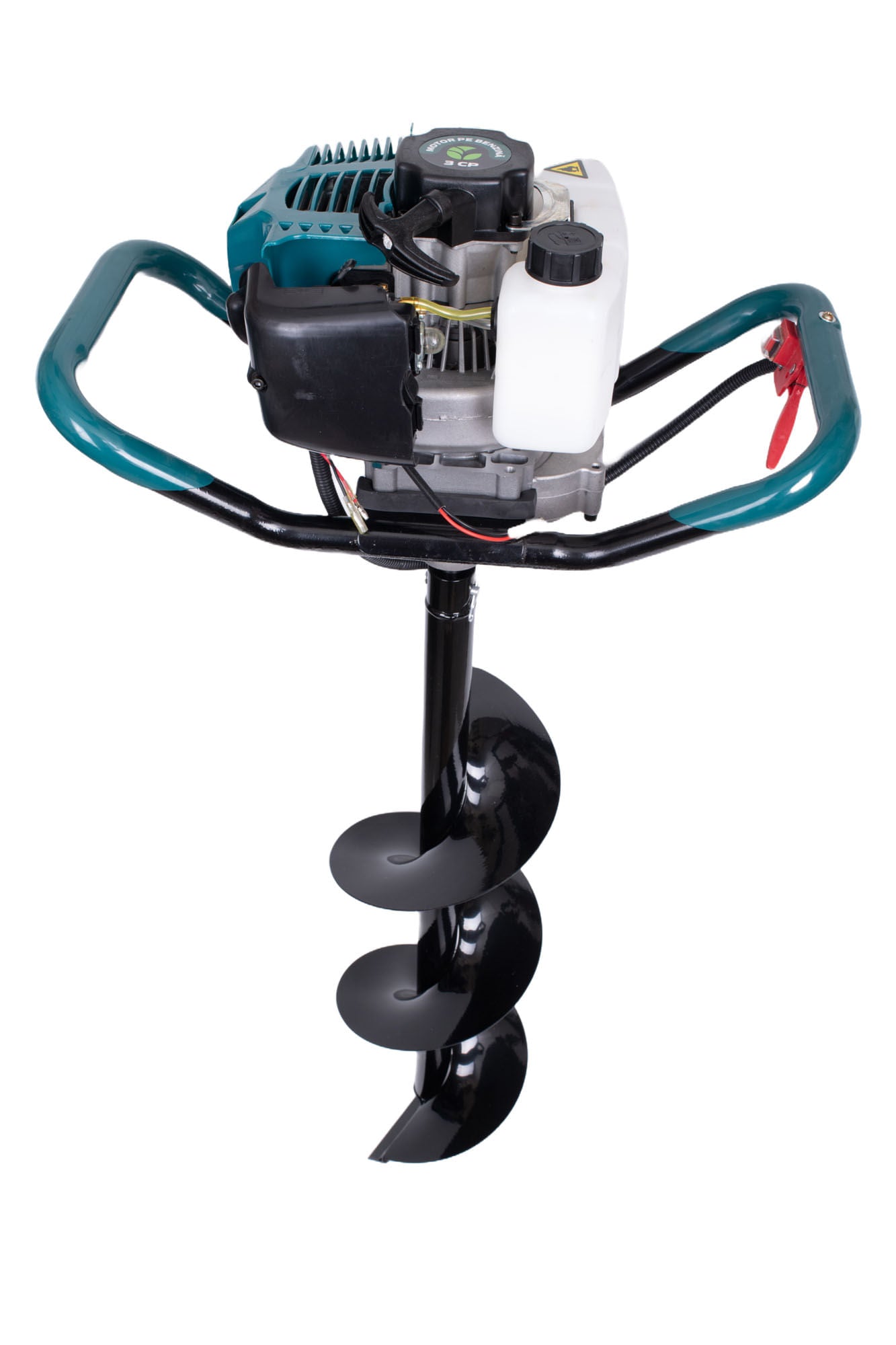 Motoburghiu foreza pamant Gospodarul Profesionist ED520, 3 CP, 52cc, 3 burghie incluse 100mm 150mm 200mm