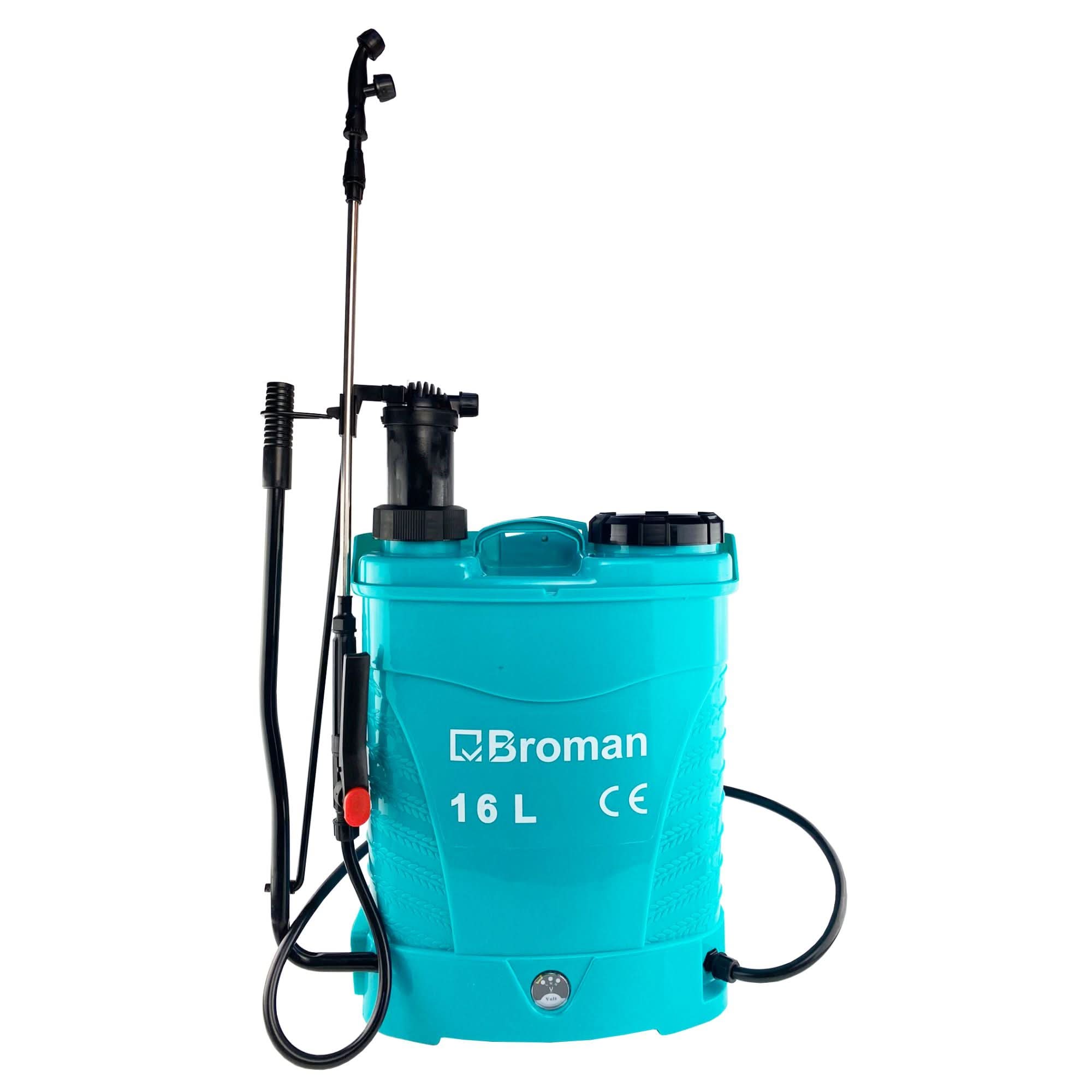 Pompa de Stropit Electrica si Manuala Broman, 16L, 12V, Lance Telescopica, 3 Capuri, Ham Inclus