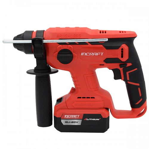 Ciocan rotopercutor cu acumulator 20V Incraft HK-20V 2J SDS+ motor fara perii 5Ah