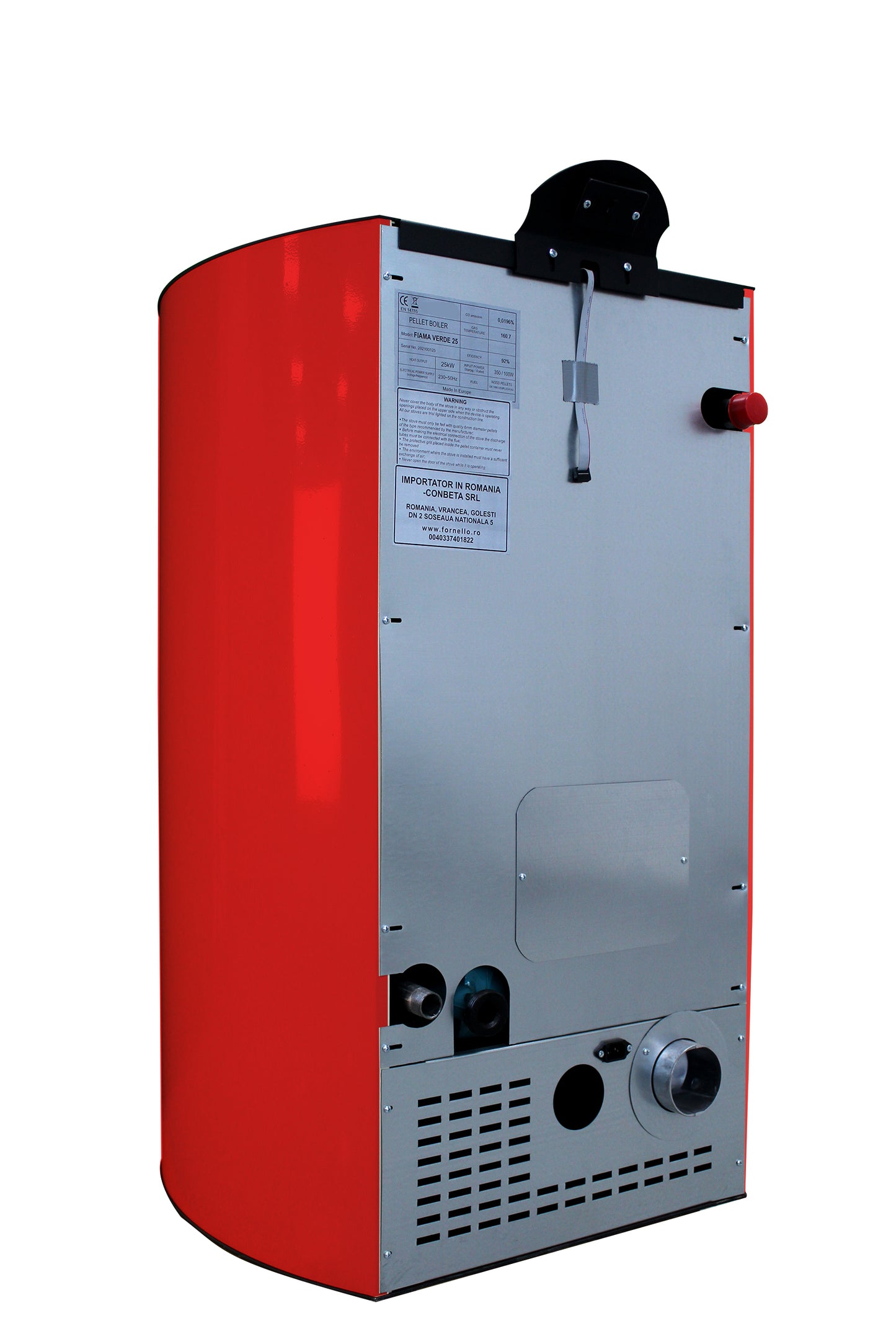 Termosemineu pe peleti Fiama Red 25 kw, rosu