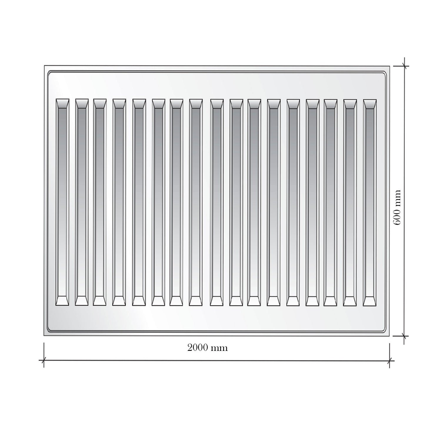 Radiator (calorifer) din otel Tip 22 600x2000 Fornello