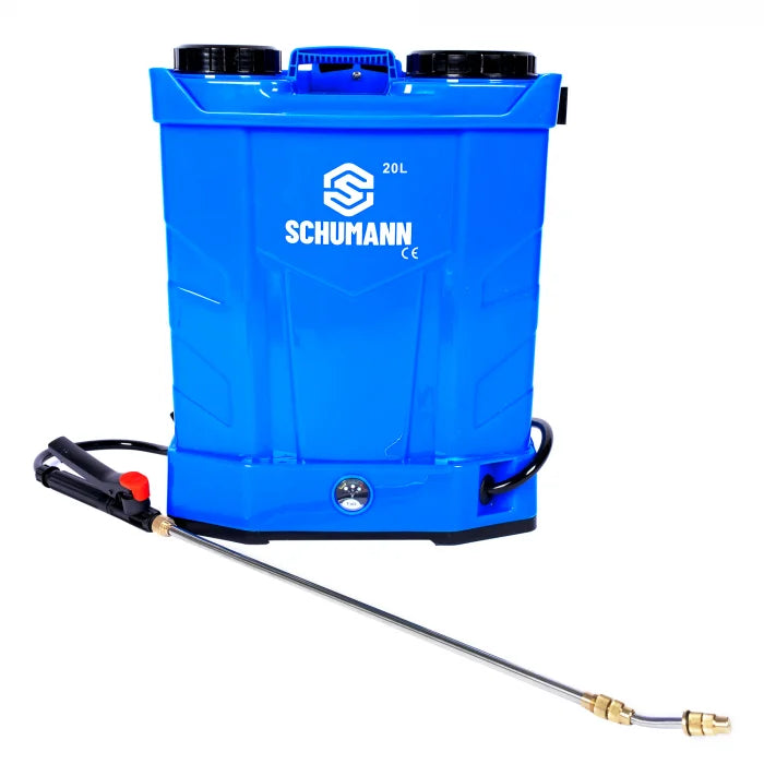 Pompa de stropit electrica, Schumann 20 L, acumulator, 6 BAR, regulator, 5 duze de stropire incluse