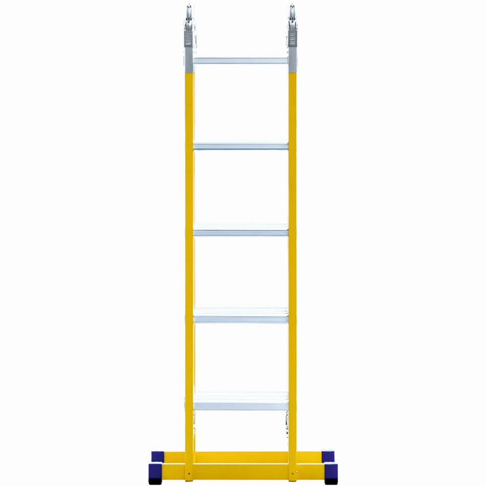Scara combinata din fibra de sticla ZEP TOOLS JL-405B-4X5, 5.8 metri, 4x5 trepte, greutate maxima 150 kg