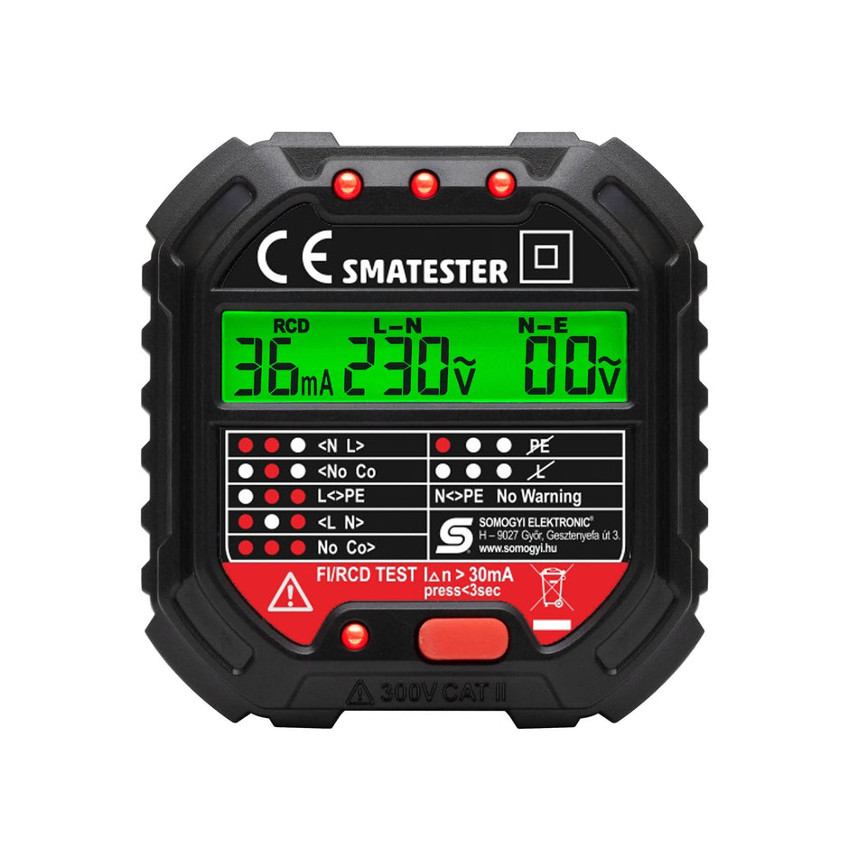 Tester Electric SMATESTER – Verificare Sigura si Rapida a Prizei si RCD