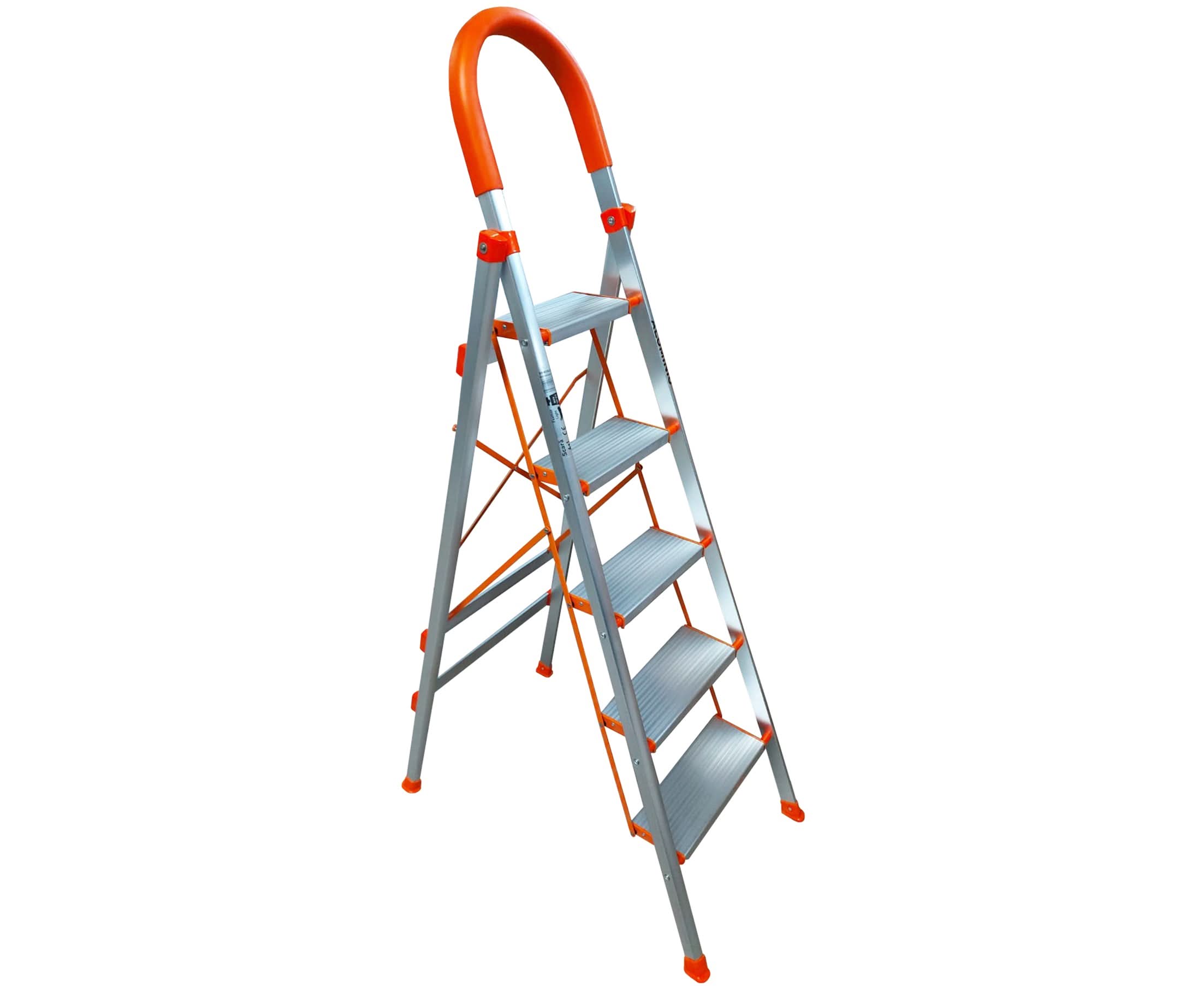 Scara pliabila Broman cu 5 trepte, aluminiu, 125 kg, 122.5 cm