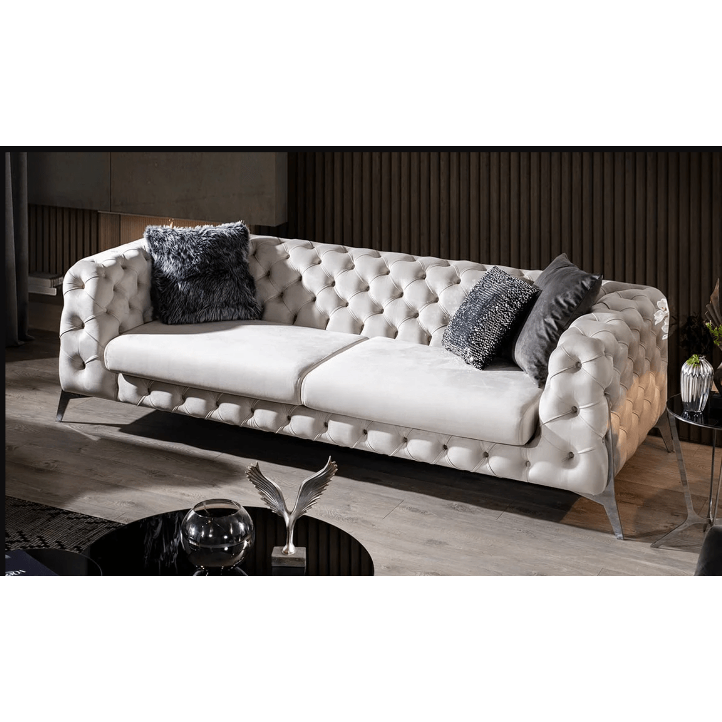 Canapea Italian Chesterfield Beige, OT13.3.1 - ZEP.RO - Ți-e la îndemână!