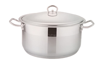 Cratita inox cu capac 32 cm 12.8L 5 straturi
