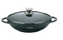 Tigaie wok cu capac, 36 cm