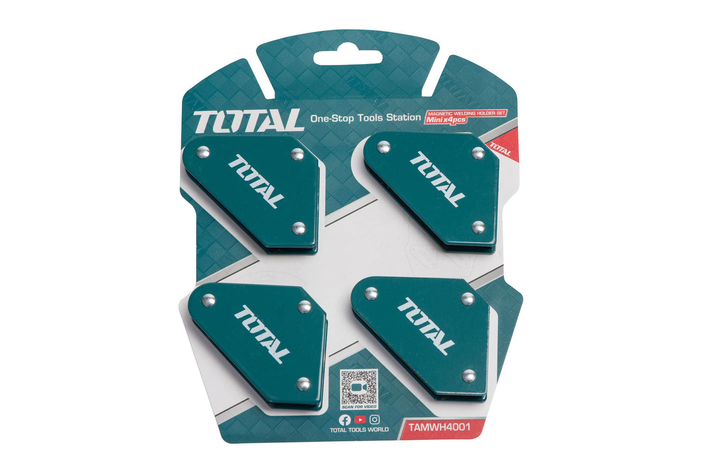 Set 4 magneti sudura TOTAL, unghiuri 45° / 90° / 135°