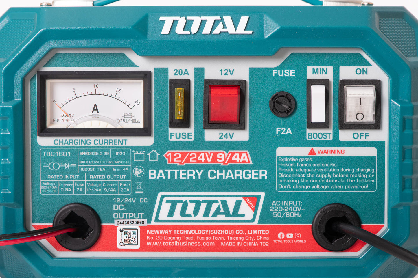 Redresor auto TOTAL 12–24V, 12A, portabil
