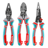 Set 3 clesti multifunctionali TOTAL Cr-V, universal, varf lung si taiere, 200 mm