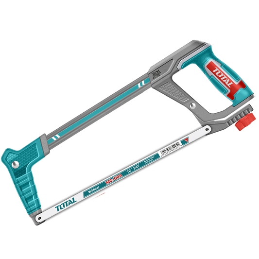 Fierastrau cu cadru metalic TOTAL Industrial 300 mm (12”), lama bimetalica 24 TPI, unghi reglabil 45° / 90°