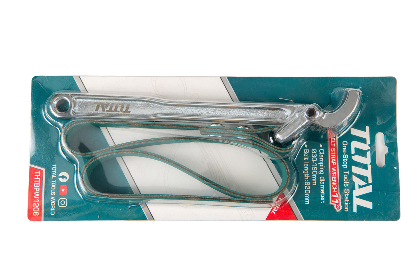 Cheie cu banda TOTAL 11 inch 30-190mm lungime 820mm