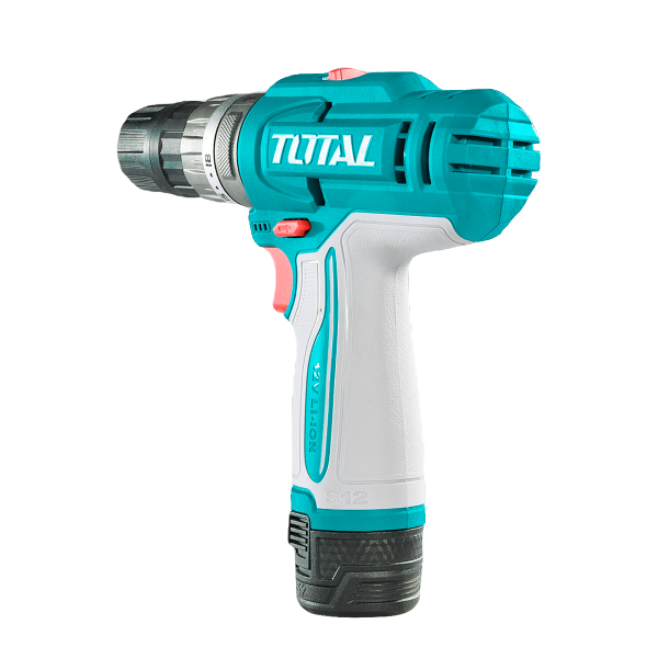 Masina de gaurit cu percutie TOTAL 12V, 20 Nm, 2 trepte viteza, 2 baterii 1.5Ah, fara incarcator