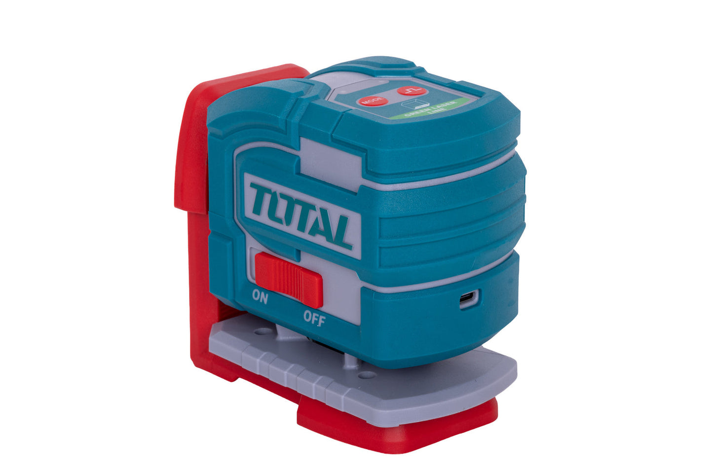 Nivela laser TOTAL verde 0–35 m, autonivelanta, linie 360°, incarcare USB C