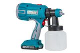 Set TOTAL 20V: pistol vopsit, pistol cuie, 2 baterii 2Ah, incarcator si accesorii