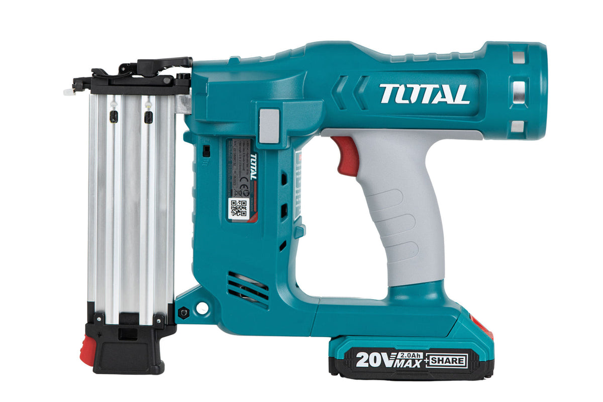 Set TOTAL 20V: pistol vopsit, pistol cuie, 2 baterii 2Ah, incarcator si accesorii